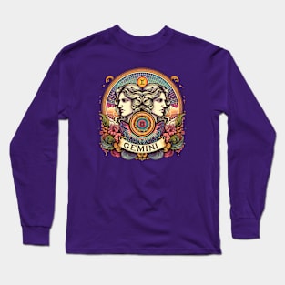 Gemini Mystique - Zodiac Elegance Tee Long Sleeve T-Shirt